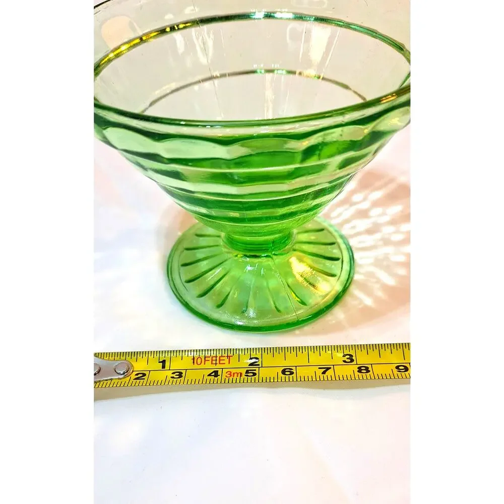 Vintage Hazel-Atlas Colonial Block Sherbet Glasses - Depression Glass